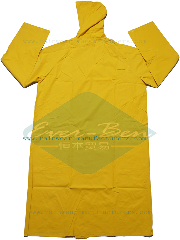 China heavy duty plastic mac manufacturer-yellow plastic raincoat